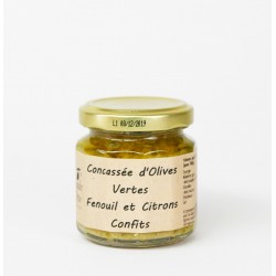 Concassé olives vertes fenoul citron