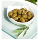 Green cracked olives